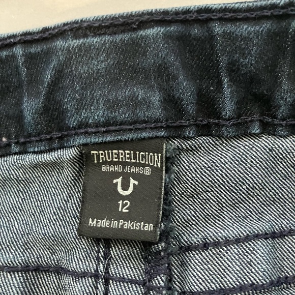 true religion jeans Geno Girls Sz 12‎ Straight Leg Dark Wash School Casual Denim - Picture 5 of 8